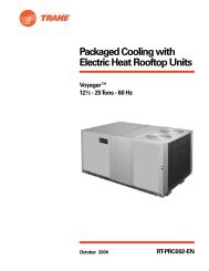 Packaged Cooling with Electric Heat Rooftop Units Voyager ... - Trane