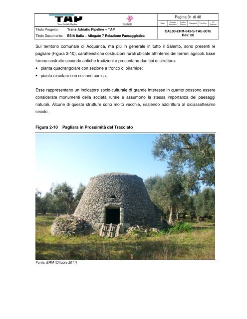 ESIA Italia â Allegato 7 Relazione Paesaggistica - Trans Adriatic ...