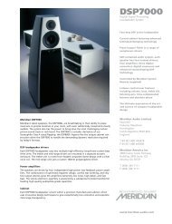 DSP7000 Datasheet - Meridian Audio