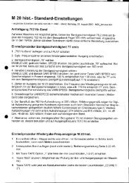 M 20 hist.- Standard-Einstellungen - NEW HiFi-Classic