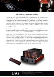 EKCO EV55SE Integrated Amplifier - Bel canto