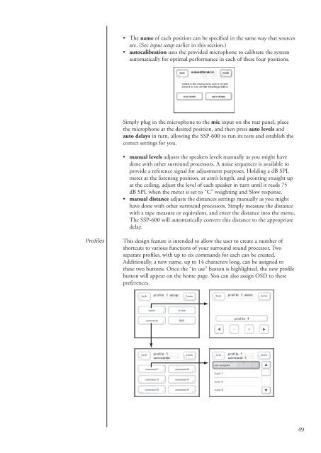 Owner's Manual SSP-600 Surround Processor - ClassÃ© Audio