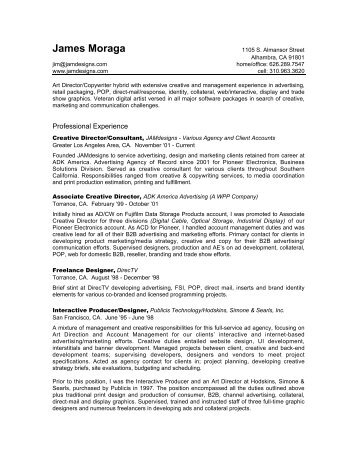 PDF resume - JAMdesigns