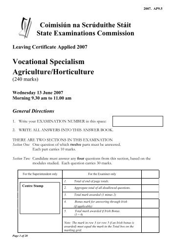 AgHort Exam paper 07.pdf - Leaving Certificate Applied