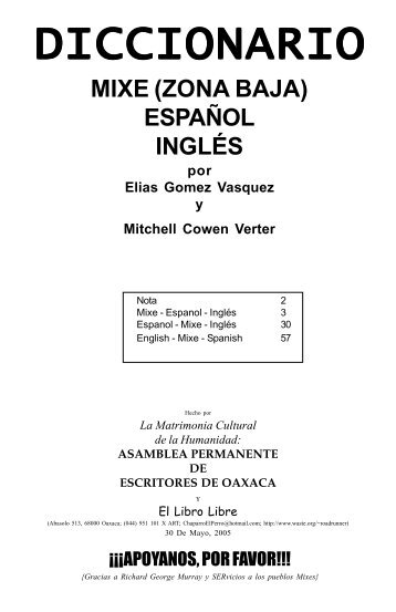 (Mixe), Spanish, English Trilingual Dictionary [pdf] - Waste