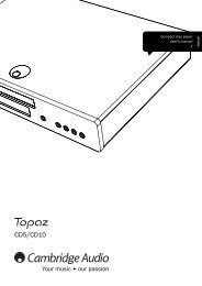 Topaz CD5 CD10 User Manual 01 - English - Cambridge Audio