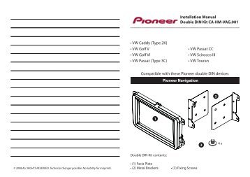 Compatible with these Pioneer double DIN devices Pioneer ...