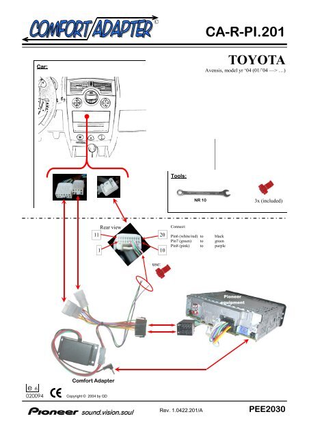 CA-R-PI.201 TOYOTA - Pioneer