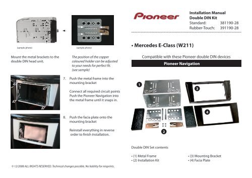 Mercedes E-Class (W211) - Pioneer