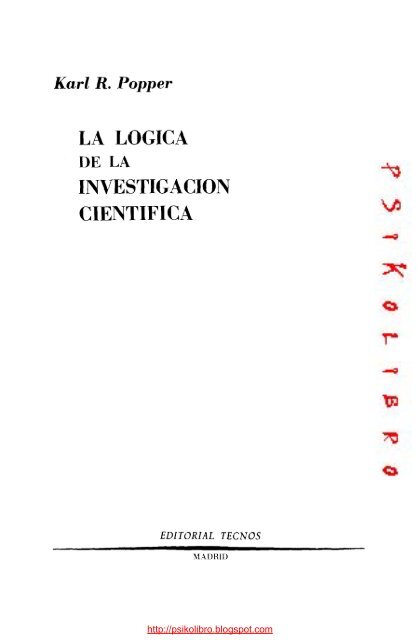 Popper Karl - La Logica de la Investigacion Cientifica