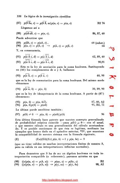 Popper Karl - La Logica de la Investigacion Cientifica