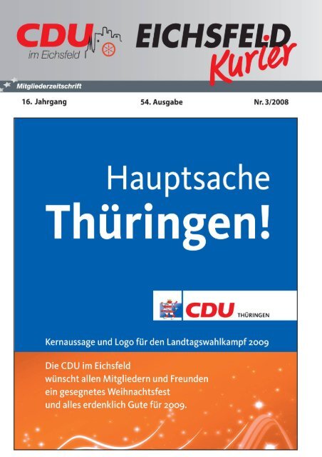 Eichsfeld-Kurrier Nr. 03 / 2008 - CDU Eichsfeld