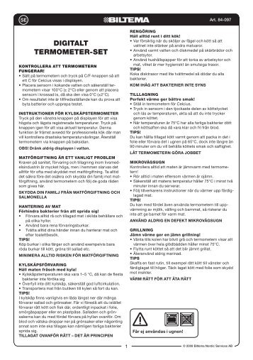 DIGITALT TERMOMETER-SET - Biltema