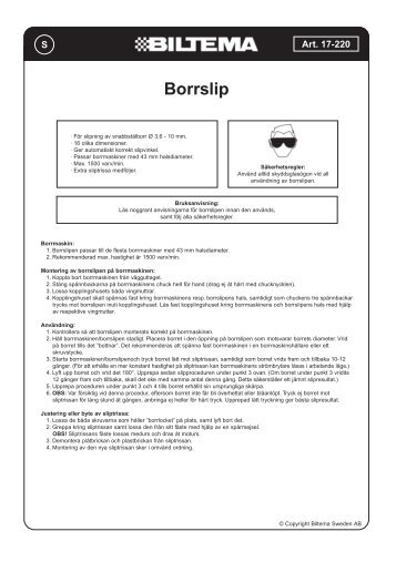 Borrslip - Biltema