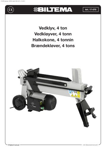 Vedklyv, 4 ton VedklÃ¸yver, 4 tonn Halkokone, 4 tonnin ... - Biltema