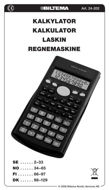 KalKylator KalKulator lasKin regnemasKine - Biltema