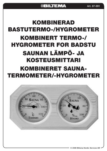 kombinerad bastutermo-/hygrometer kombinert termo ... - Biltema