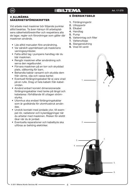 REGNVATTENPUMP SP 300 REGNVANNSPUMPE SP ... - Biltema