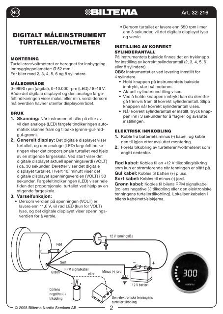 1 DIGITALMÃTARE VARVRÃKNARE/VOLTMÃTARE - Biltema