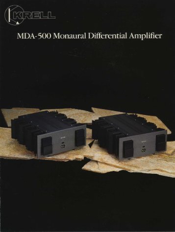 MDA-300 & 500 - Dr Hi-Fi House Calls