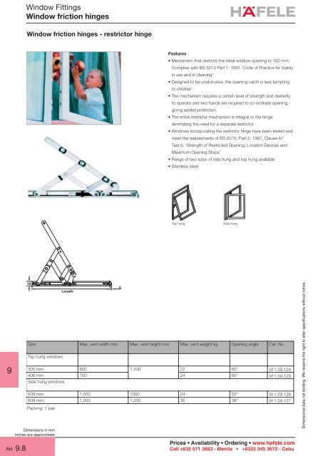 Window Fittings - Hafele