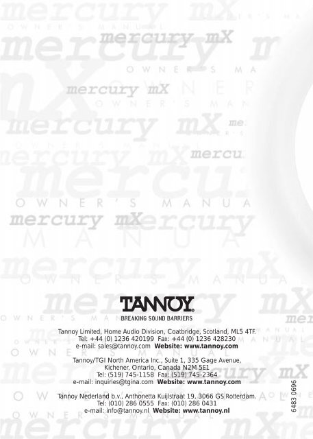 Mercury mX Manual (English) A/W