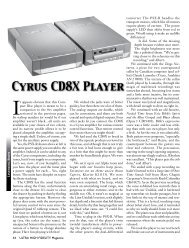 Cyrus CD8X Player - Jefferson Hifi