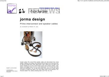 jorma prime.pdf - Jefferson Hifi