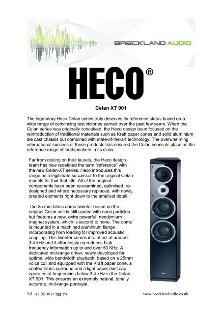 Heco Celan XT 901 - Breckland Audio