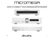 HOW TO CONNECT YOUR AIRDREAM STREAMER - Micromega