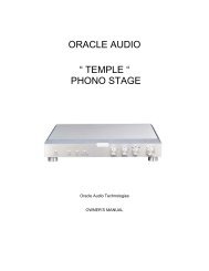 oracle audio “ temple “ phono stage