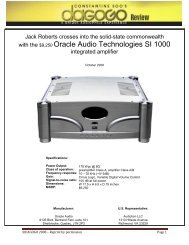 with the $9,250 Oracle Audio Technologies SI 1000