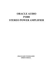 Oracle Audio P1000 stereo power amplifier
