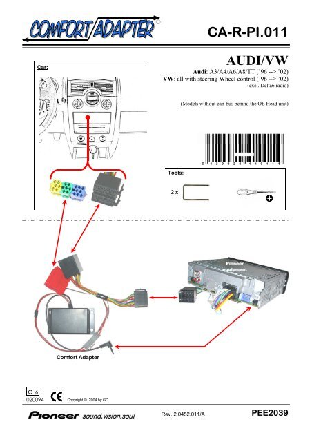 CA-R-PI.011 AUDI/VW - Pioneer