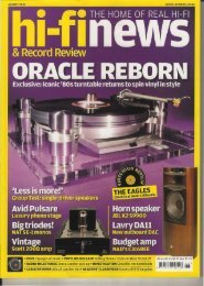 Hifi News review - Oracle