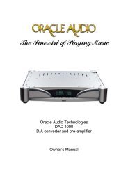 Oracle Dac 1000 D A Converter Pre Amplifier Oracle Dac 1000 D A Converter Pre Amplifier