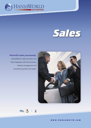 Powerful sales processing. - HansaWorld