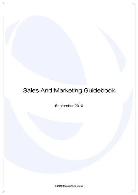 Sales And Marketing Guidebook - HansaWorld