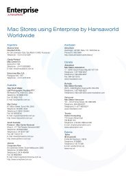 Mac Stores using Enterprise by Hansaworld Worldwide