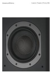 CT8.4 LCRS Info sheet - Bowers & Wilkins