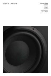 Custom Theatre SA1000 CT SW10 CT SW12 CT ... - Bowers & Wilkins