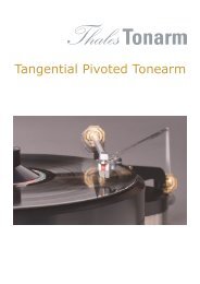 Tangential Pivoted Tonearm