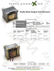 Audio Note Output Transformers - Parts ConneXion