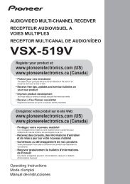 VSX-519V - Pioneer Electronics