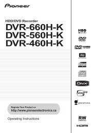 DVR-660H-K DVR-560H-K DVR-460H-K - Pioneer