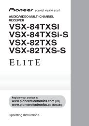 VSX-82TXS Owners Manual - Pioneer
