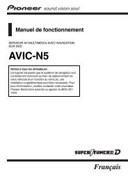 AVIC-N5 - Pioneer Electronics