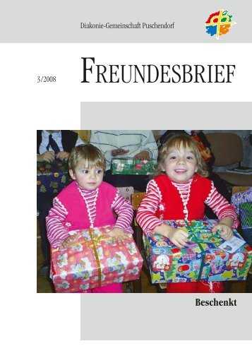 Freundesbrief 3/2008 - Diakonie-Gemeinschaft Puschendorf