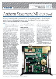 Anthem M1 Hi-Fi News March 2012 - Anthem AV Solutions