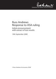Russ Andrews Response to ASA ruling - Russ Andrews Accessories ...